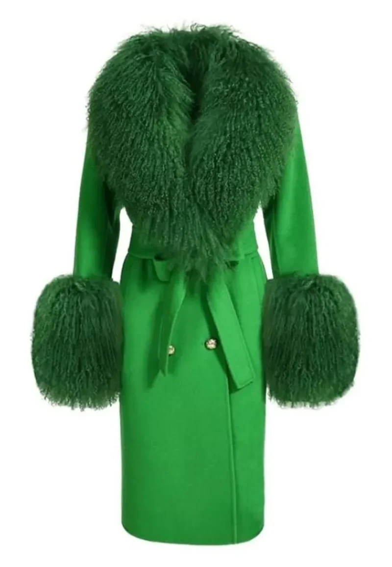 carrie preston fur trim coat