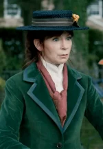 carrie preston green velvet coat