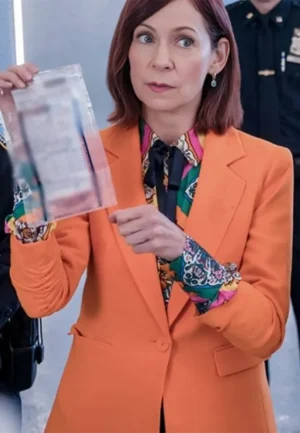 carrie preston orange blazer