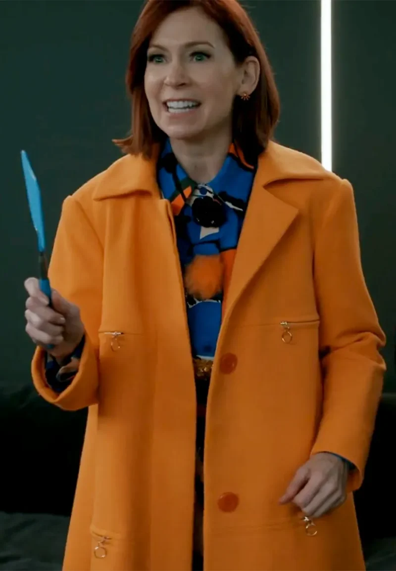 carrie preston orange coat
