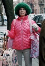 carrie preston pink puffer jacket