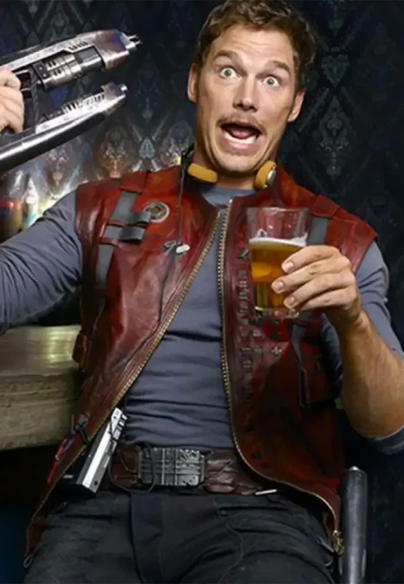 chris pratt leather vest