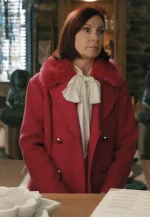 elsbeth tascioni fur collar pink coat