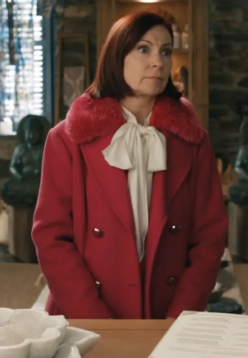 elsbeth tascioni fur collar pink coat