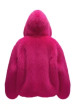 elsbeth tascioni pink faux fur cropped jacket