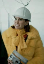 elsbeth tascioni yellow faux fur jacket