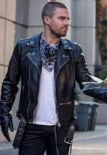 elseworlds black leather jacket