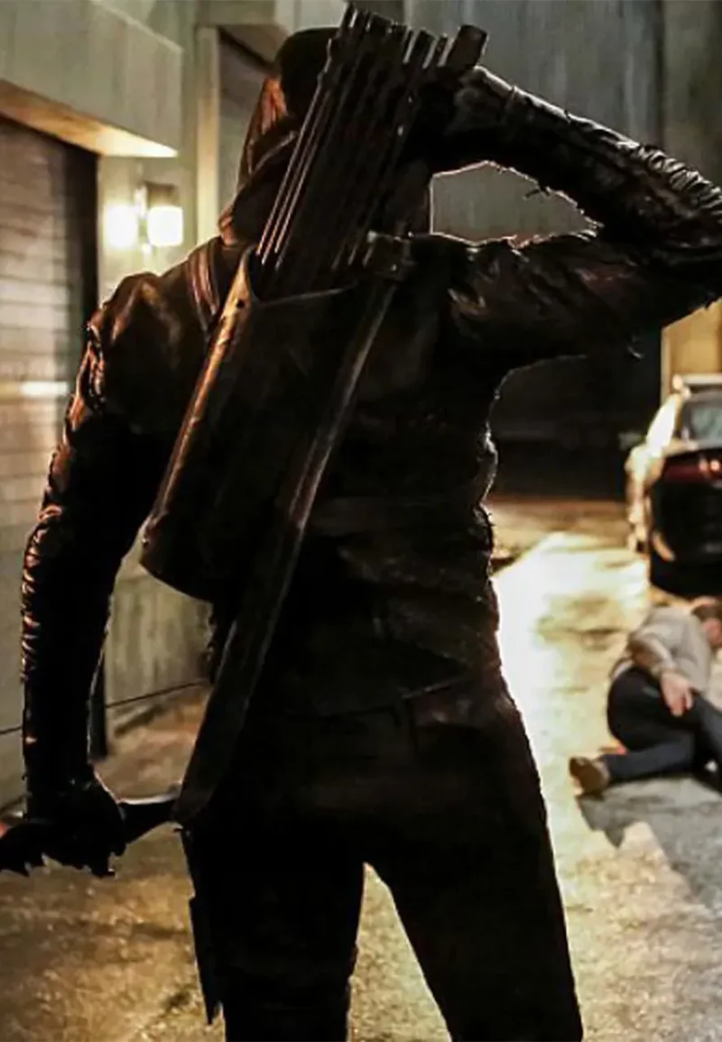 green arrow seasons 5 leather jacket
