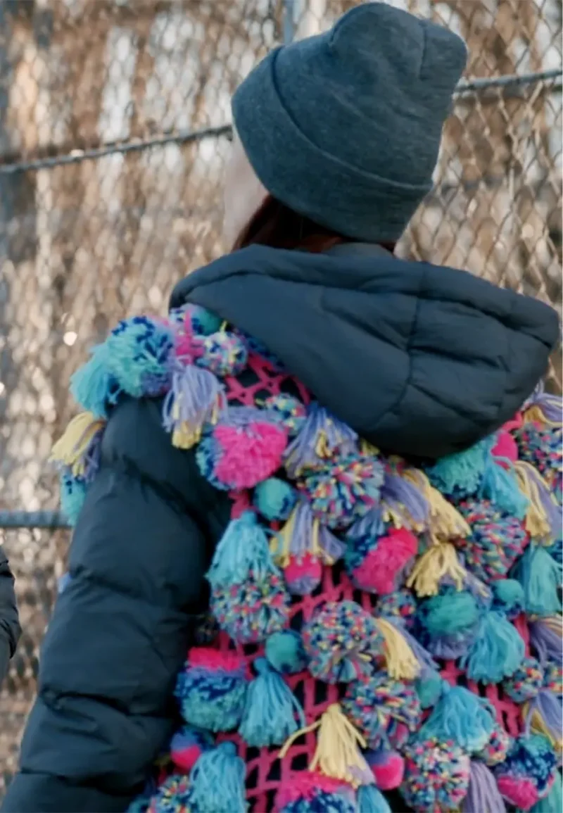 grey puffer jacket
