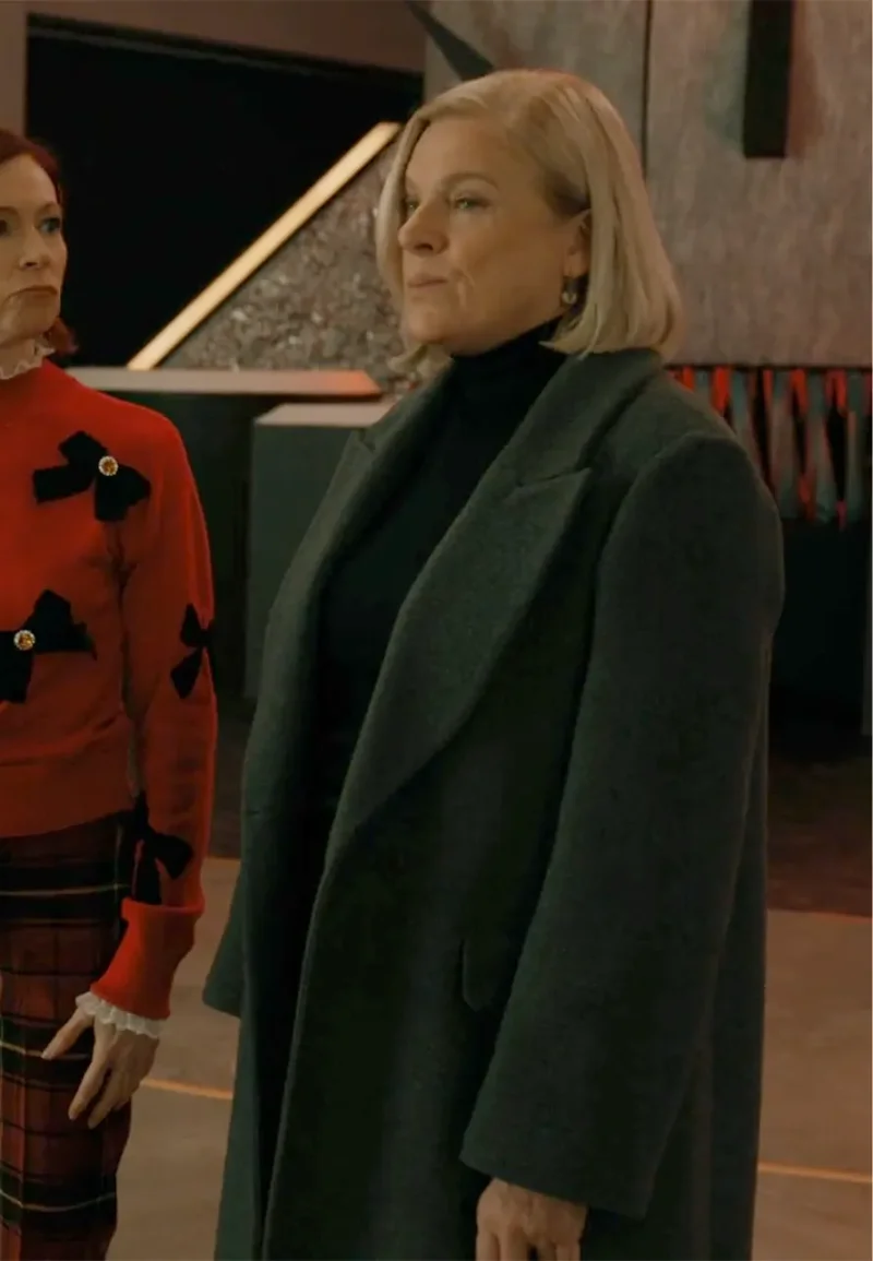 jackie donnelly green wool coat