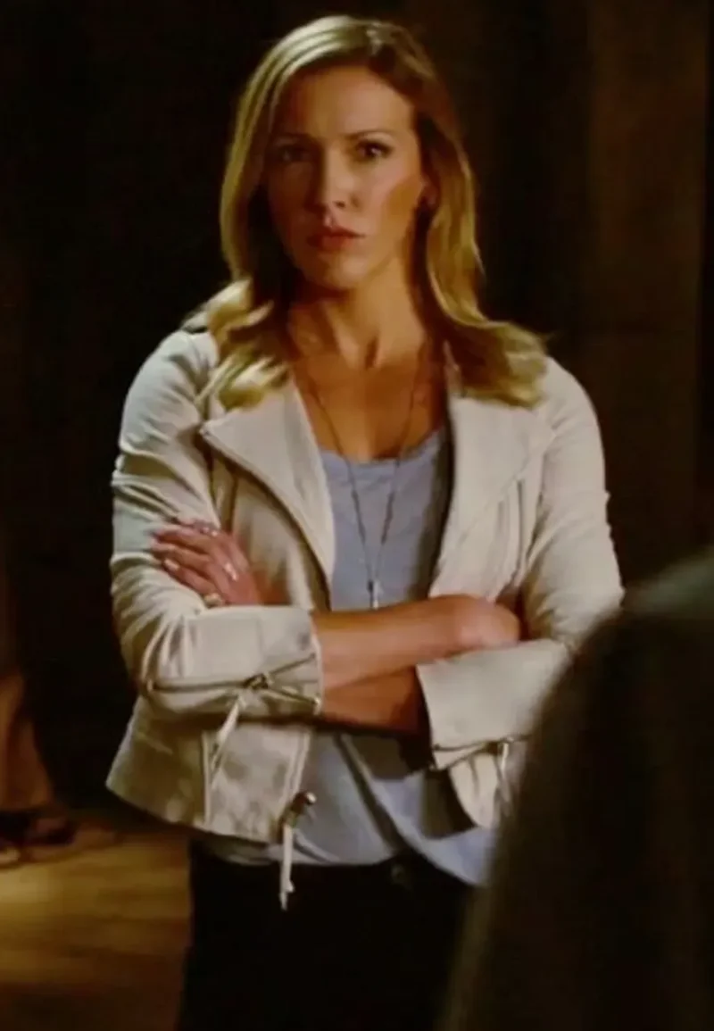 katie cassidy arrow jacket
