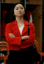 lana condor red jacket