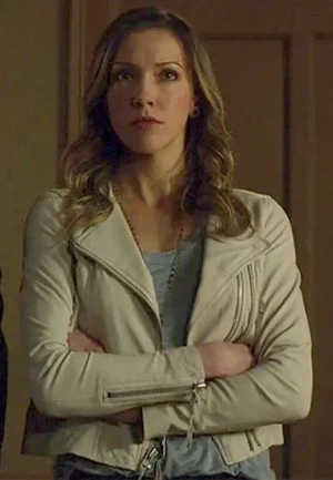 laurel lance white leather jacket