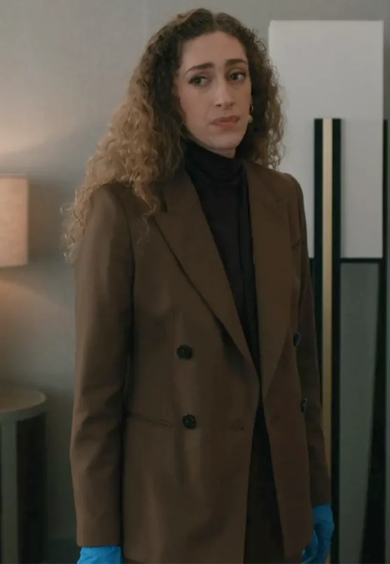 samantha edwards brown suiting blazer