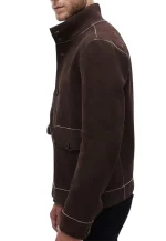oliver queen suede jacket