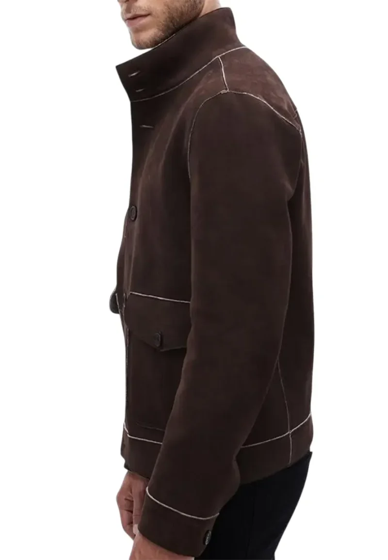 oliver queen suede jacket