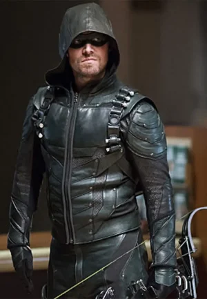 stephen amell leather jacket