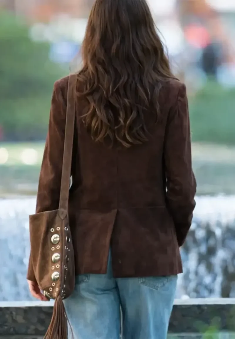 the devil wears prada suede leather blazer