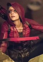 thea queen hooded leather jacket