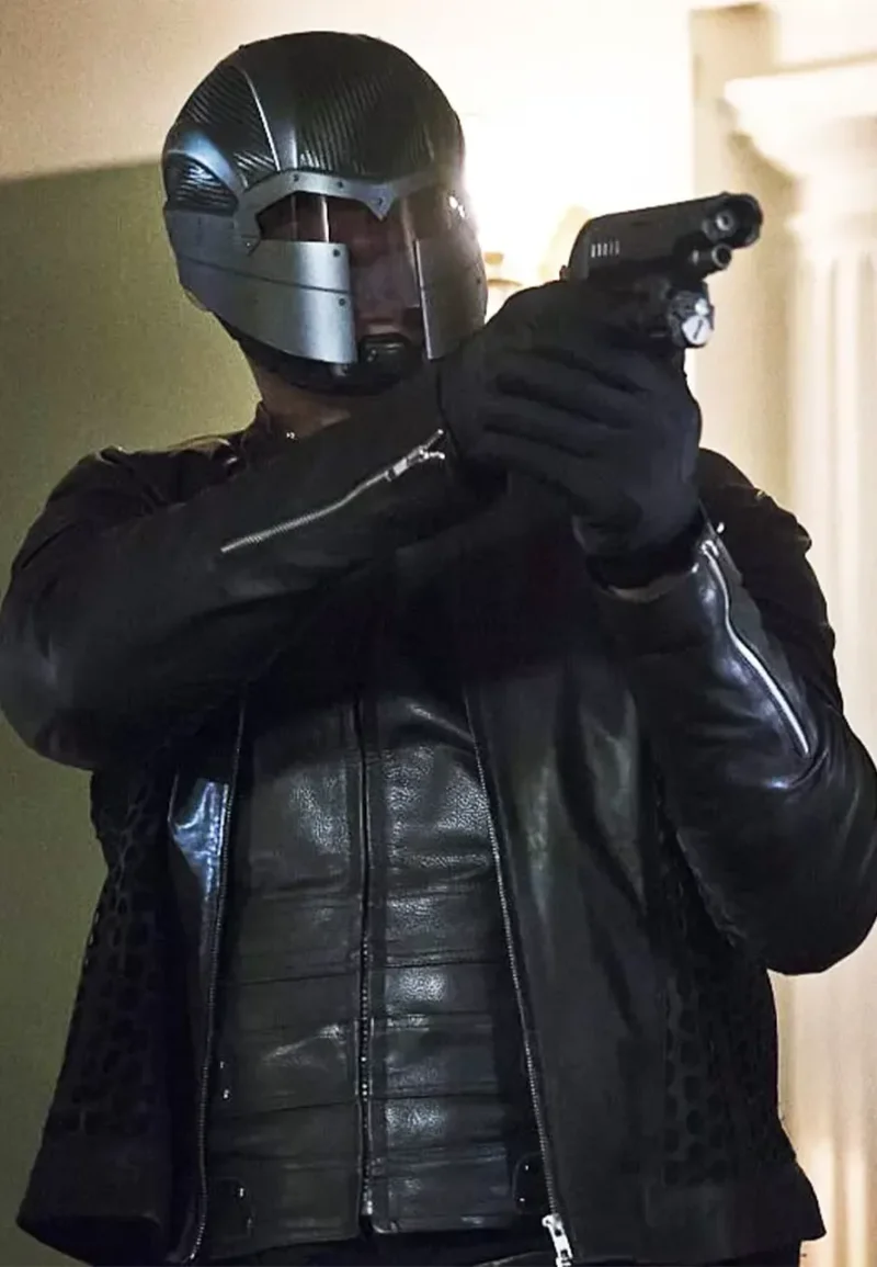 arrow leather jacket