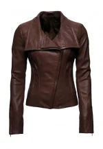 audrey marie anderson brown leather jacket