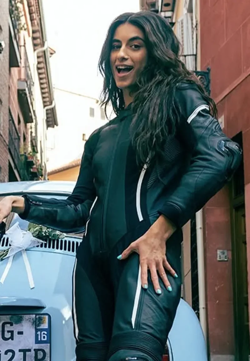 begona vargas leather jacket