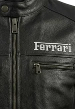black ferrari leather jacket