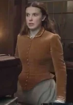 brown velvet jacket womens