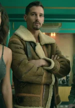 bruce brown leather shearling jacket