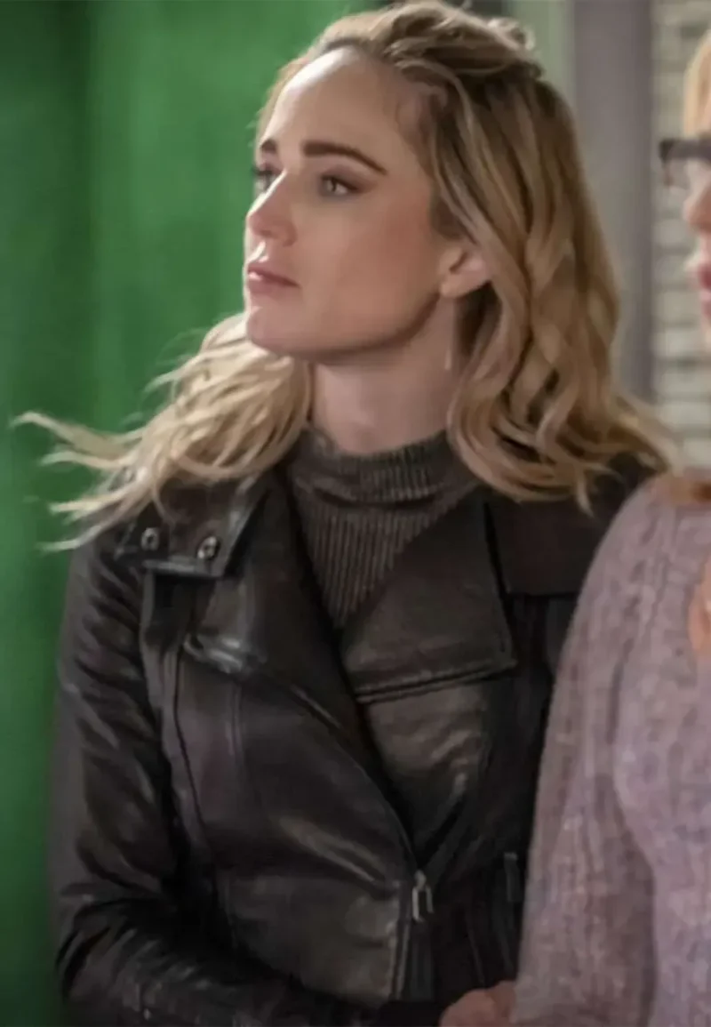 caity lotz leather jacket