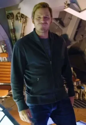 chris pratt black jacket