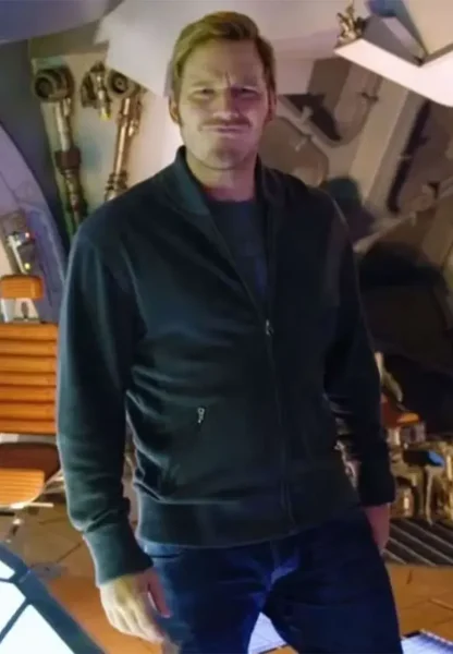 chris pratt black jacket