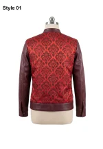 crimson damask jacquard jacket