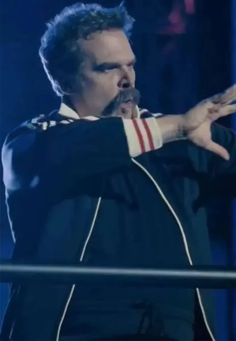 david harbour blue track jacket