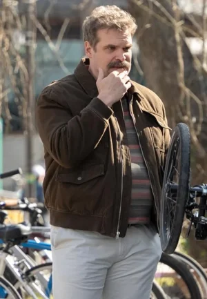 david harbour bomber jacket