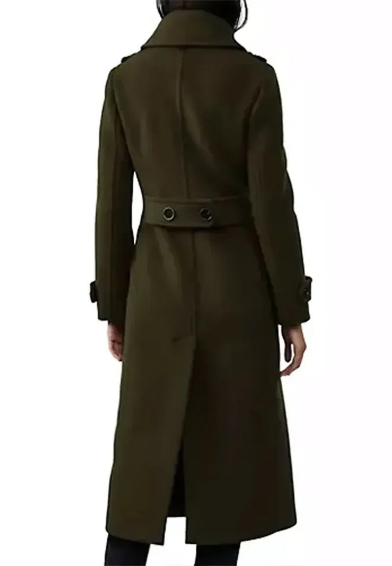 double face elodie military green coat