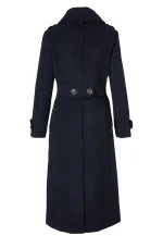double face elodie military navy blue coat