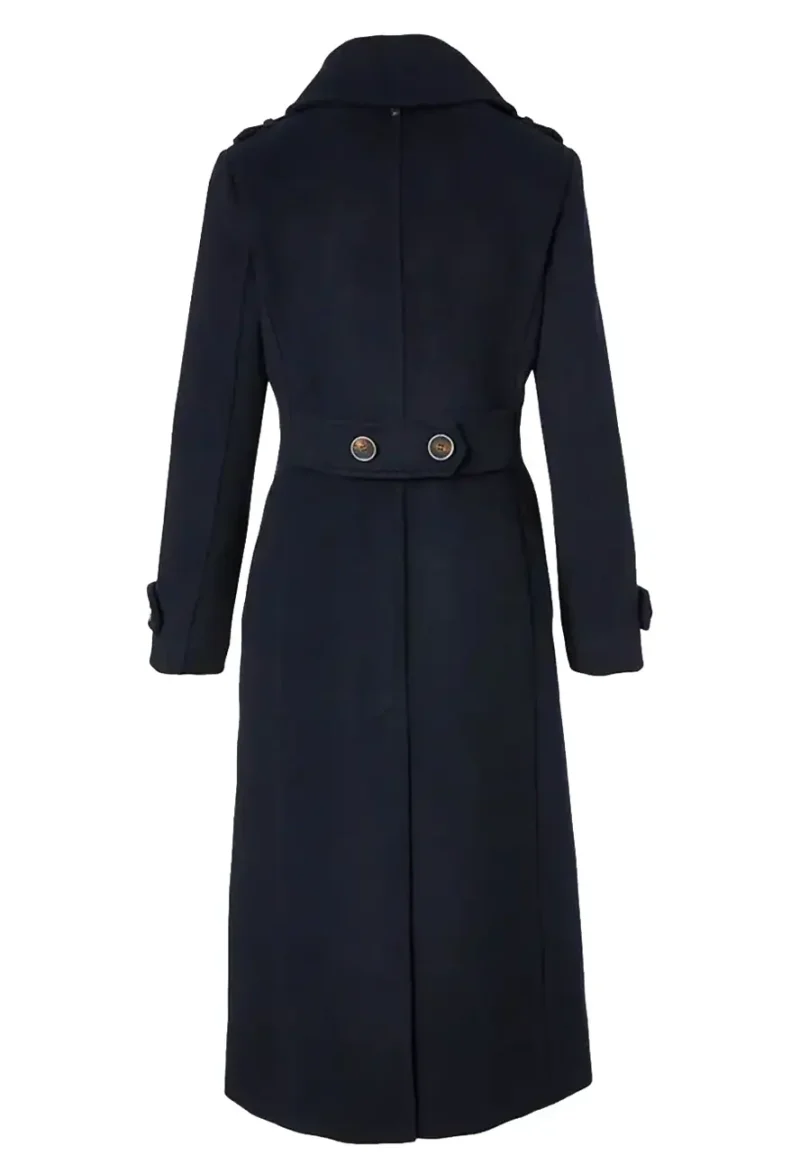 double face elodie military navy blue coat