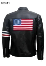 easy rider black leather jacket