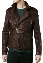 eddie redmayne quilted leather jacket