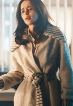 emilia clarke wool coat
