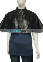 emily charlton leather capelet