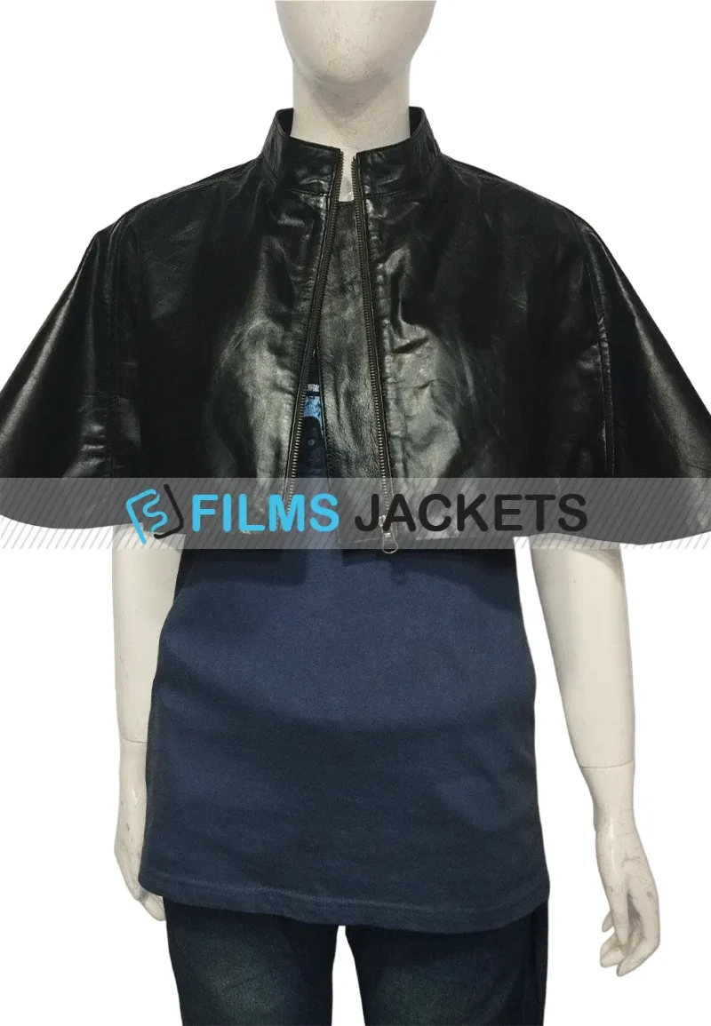 emily charlton leather capelet