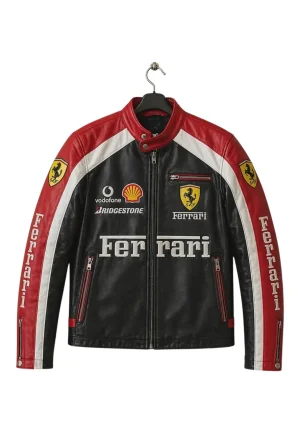 ferrari f1 biker jacket