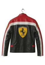 ferrari f1 biker leather jacket