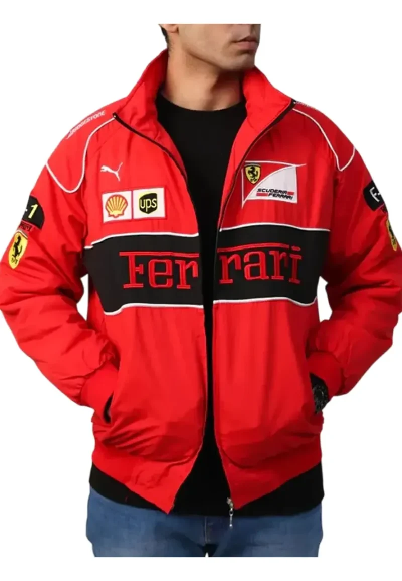 ferrari f1 red bomber jacket