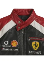 ferrari leather racing jacket