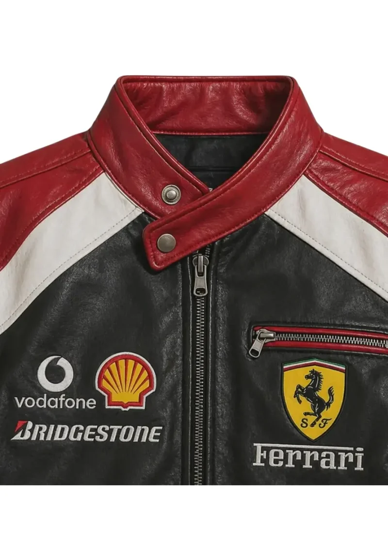 ferrari leather racing jacket