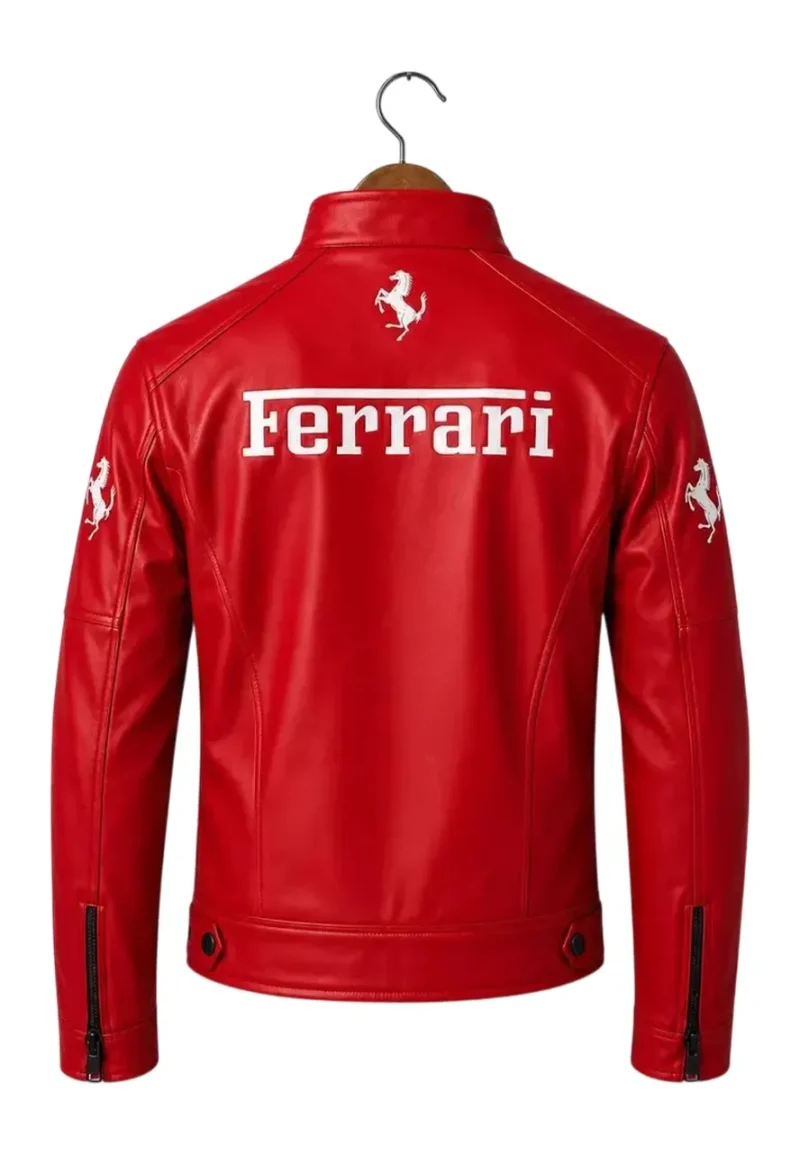 ferrari leather racing jacket