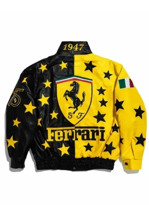 ferrari racing leather jacket